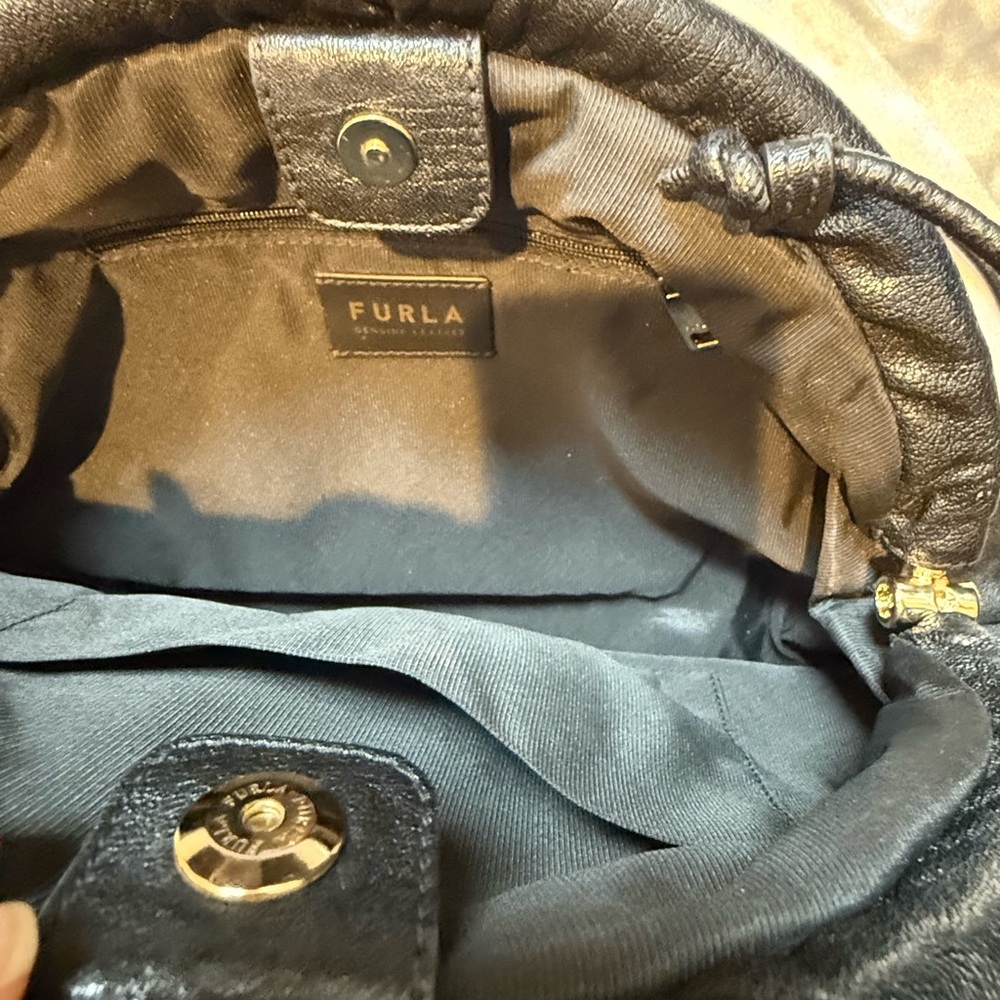 Furla Black Leather Clutch Bag - Picture 7 of 11